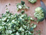 Preparing the broccoli - Raw